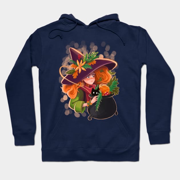 Autumn Witch Hoodie by KPrimeArt